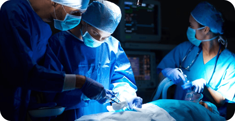Surgical team operating in a St George Internal Medicine and Surgical Specialty Center suite